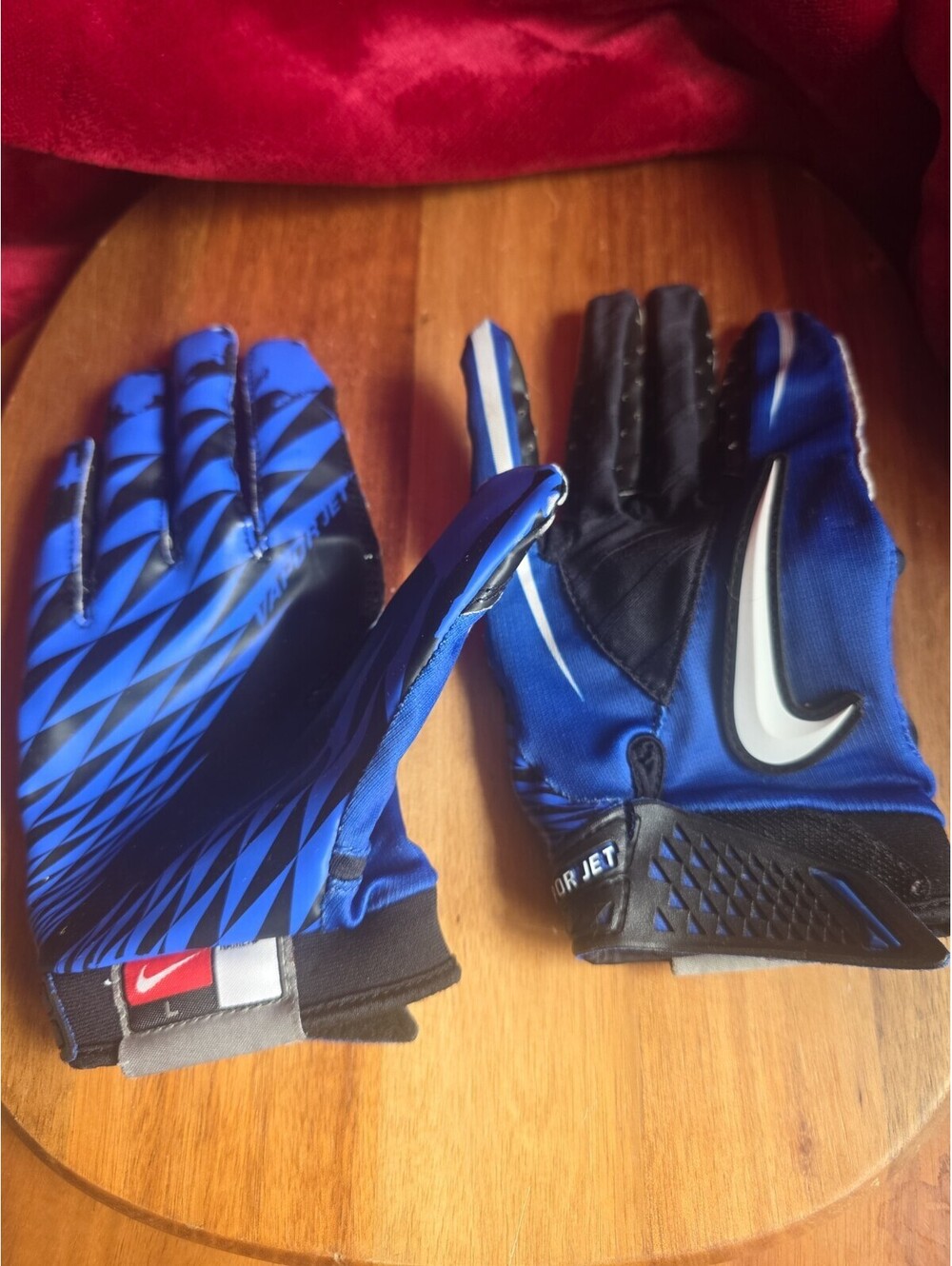 Nike Vapor Jet Football Gloves Adult Men's Large Racer Blue/Black
